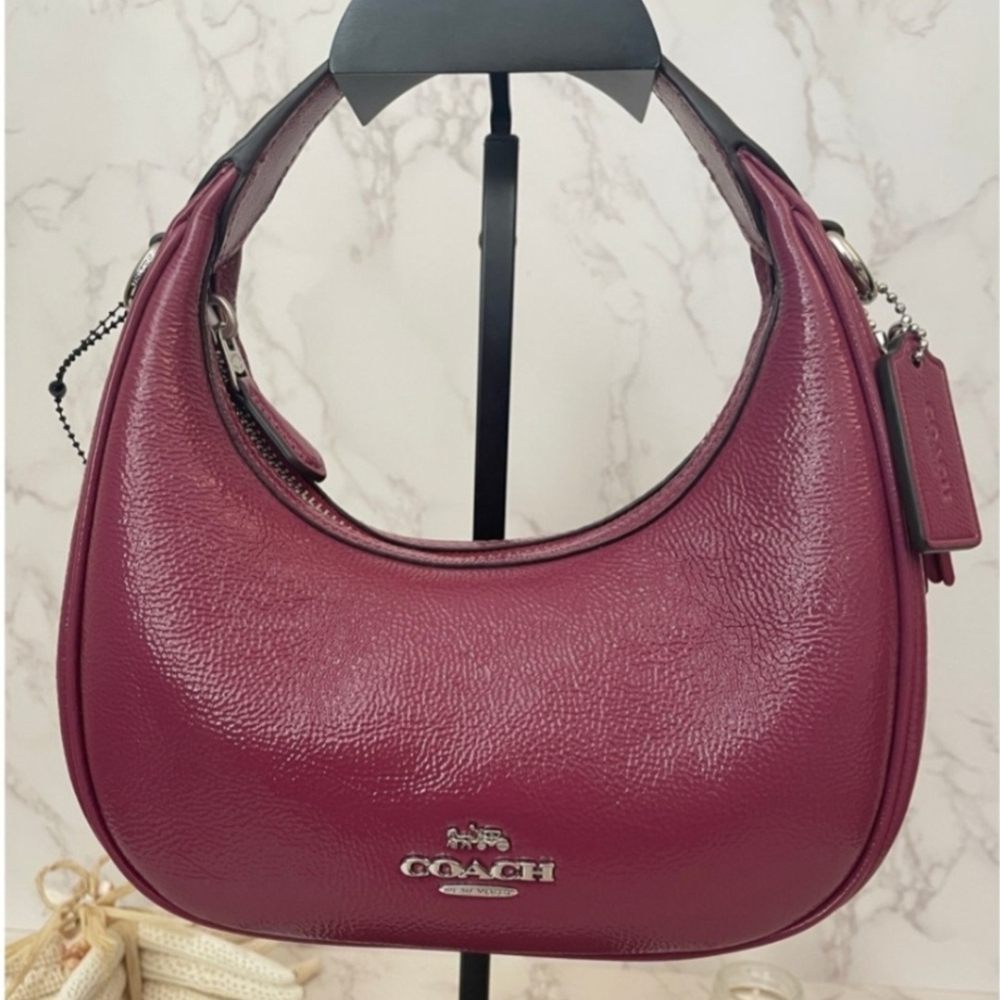 Coach Burgundy Leather Shoulder Bag